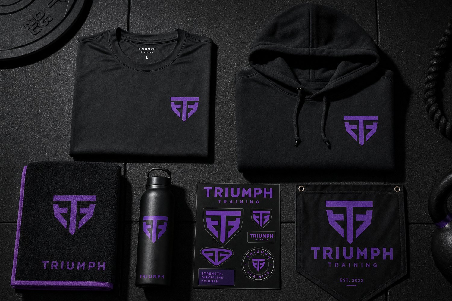 Gym and combat club branded merch